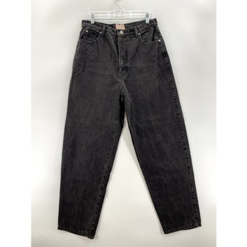 Vintage Sasson Jeans Womens 18 Black High Waisted 90s Mom Denim Faded